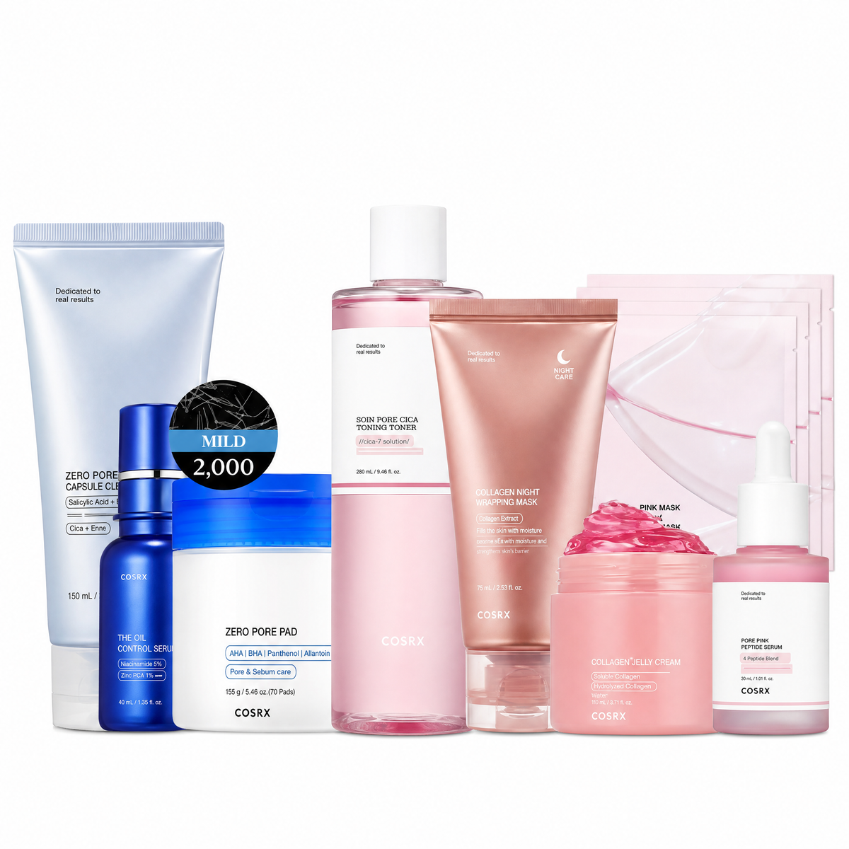 Affordable Glass Glow 8-Piece K-Beauty Skincare Set